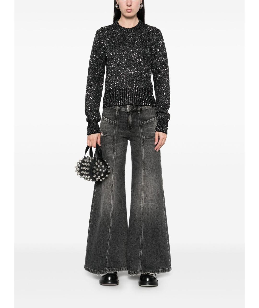 GOLDEN GOOSE DELUXE BRAND Черный шерстяной джемпер / свитер, фото 2