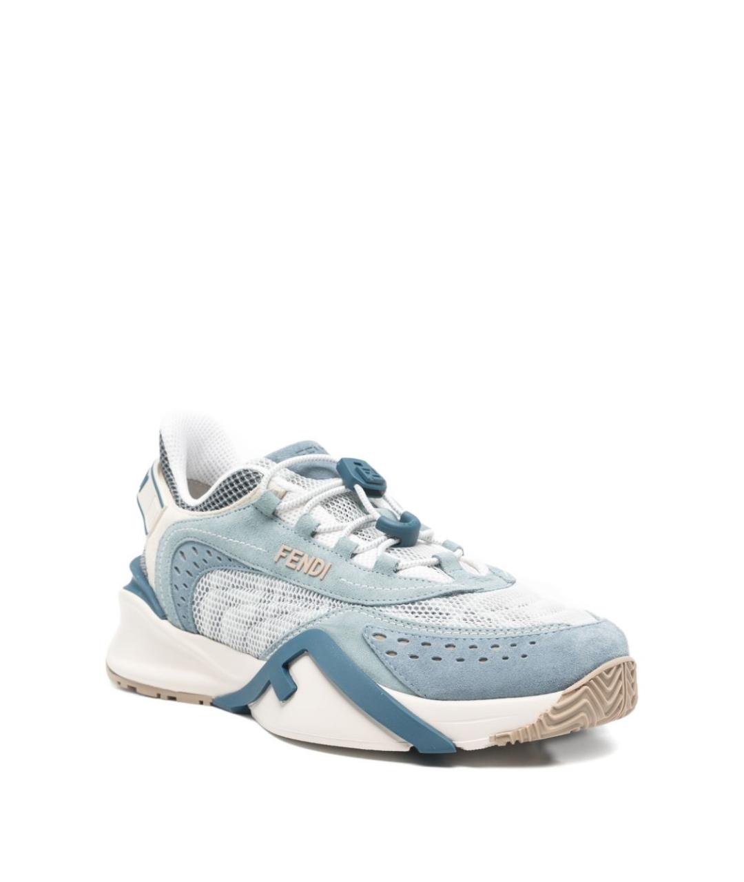 FENDI Голубые кроссовки, фото 3