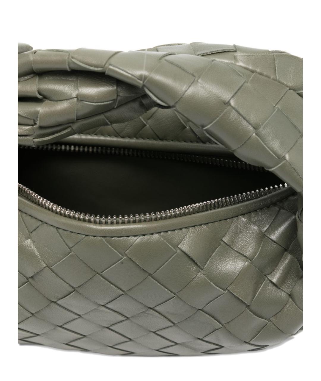 BOTTEGA VENETA Зеленая кожаная сумка с короткими ручками, фото 4
