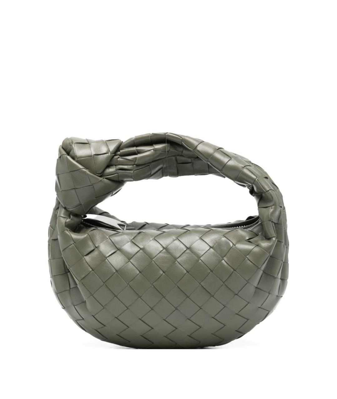 BOTTEGA VENETA Зеленая кожаная сумка с короткими ручками, фото 1