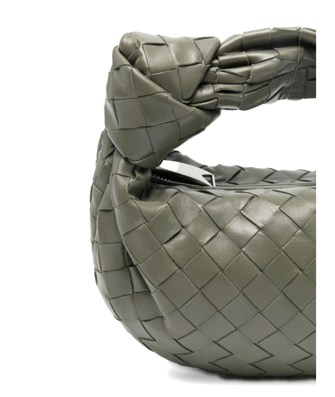 BOTTEGA VENETA Зеленая кожаная сумка с короткими ручками, фото 2