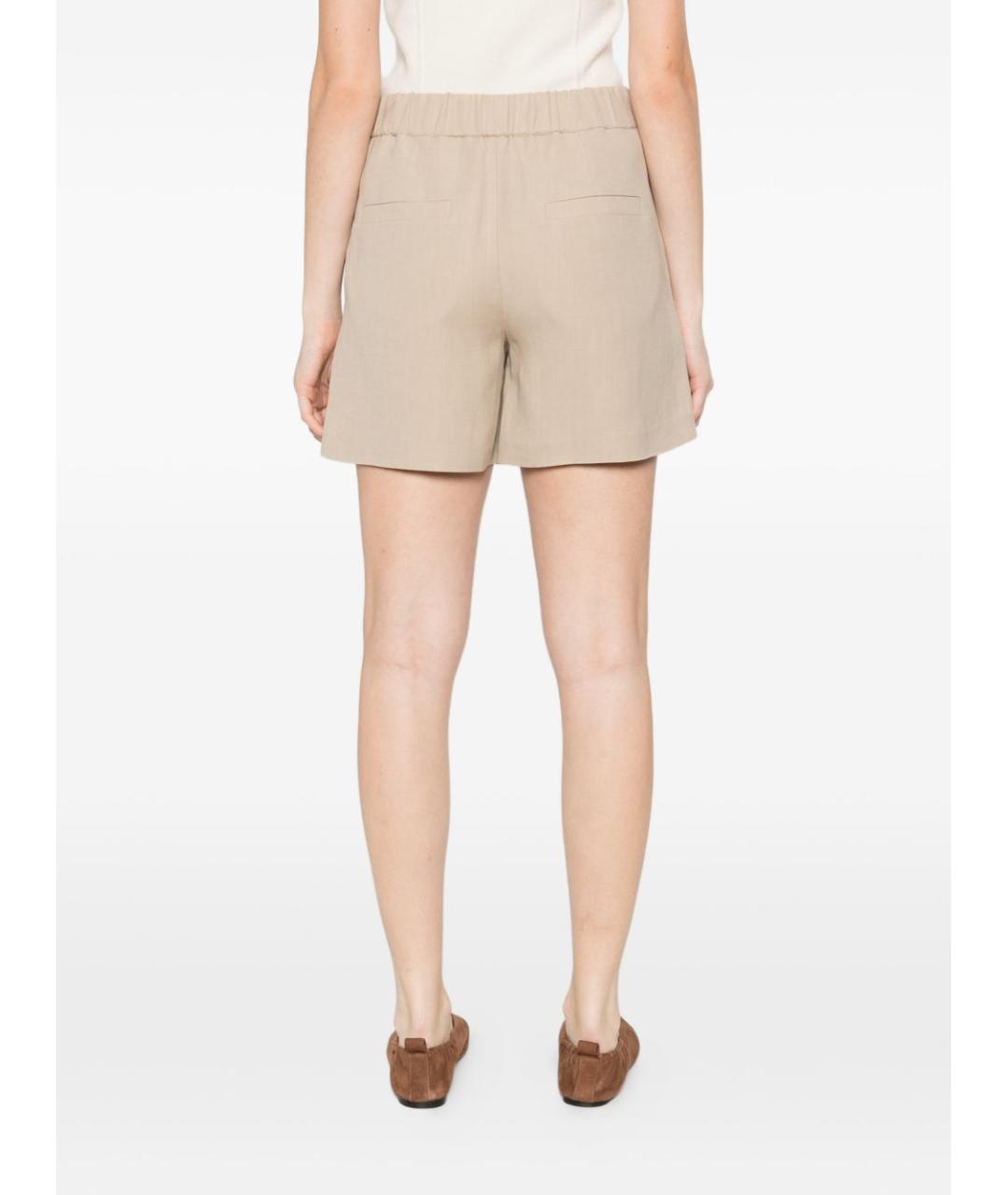 BRUNELLO CUCINELLI Бежевые льняные шорты, фото 2