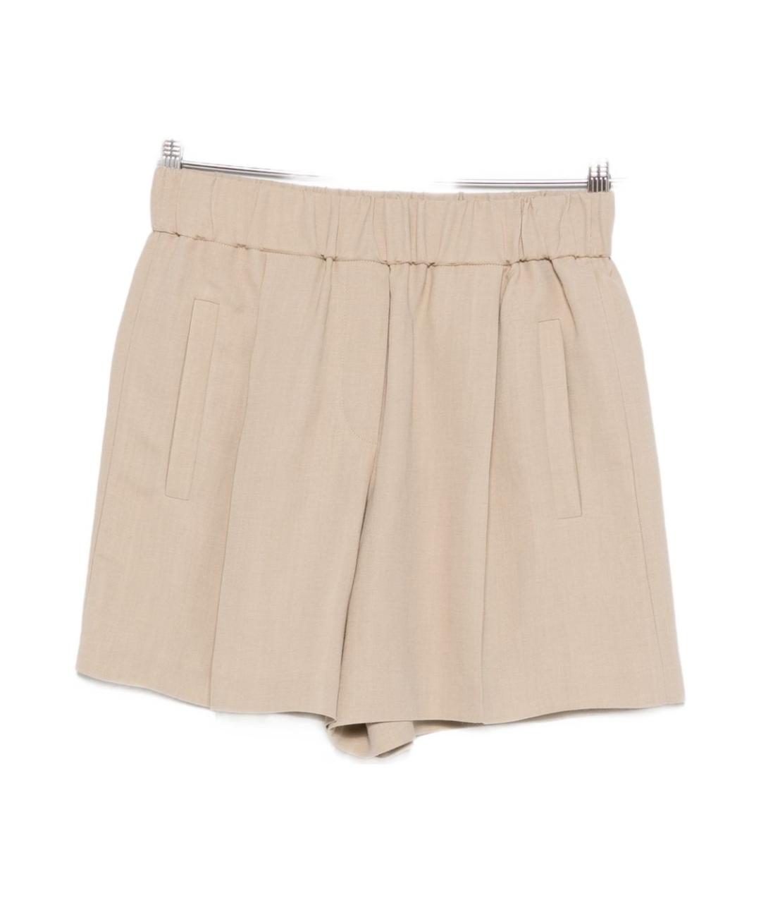 BRUNELLO CUCINELLI Бежевые льняные шорты, фото 1