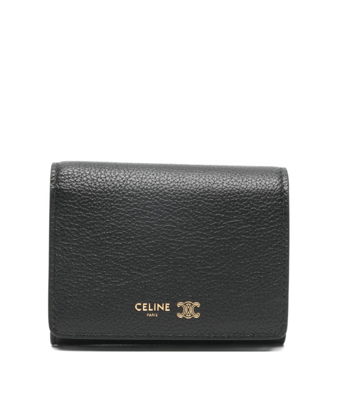 CELINE Черный кожаный кошелек, фото 1