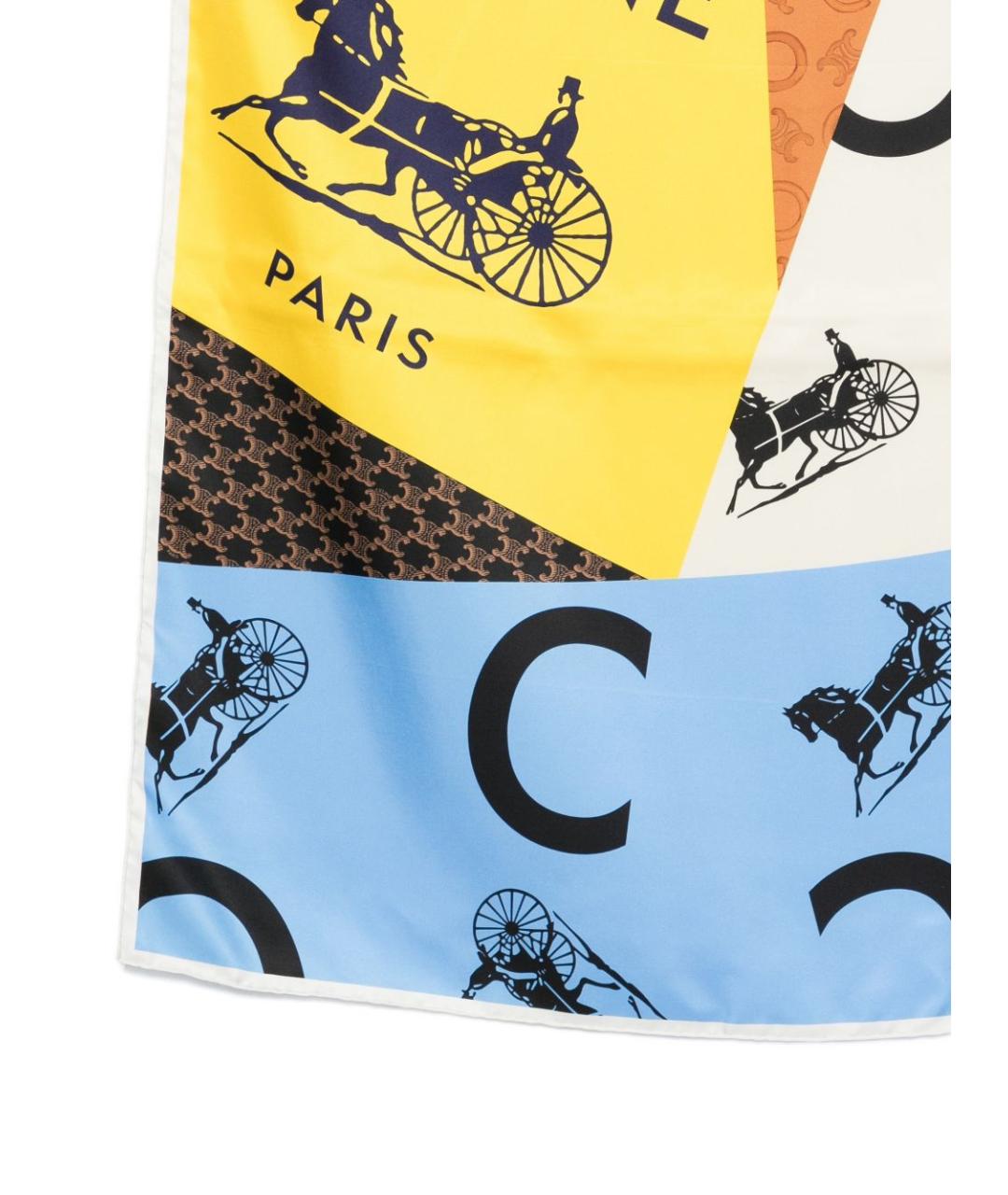 CELINE Мульти шелковый платок, фото 3