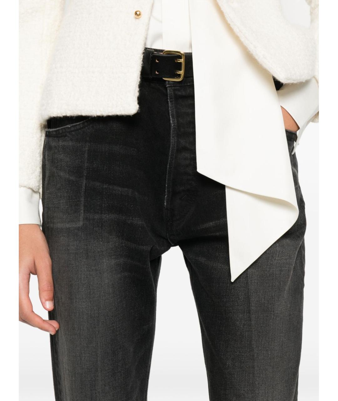 CELINE Черные хлопковые прямые джинсы, фото 2
