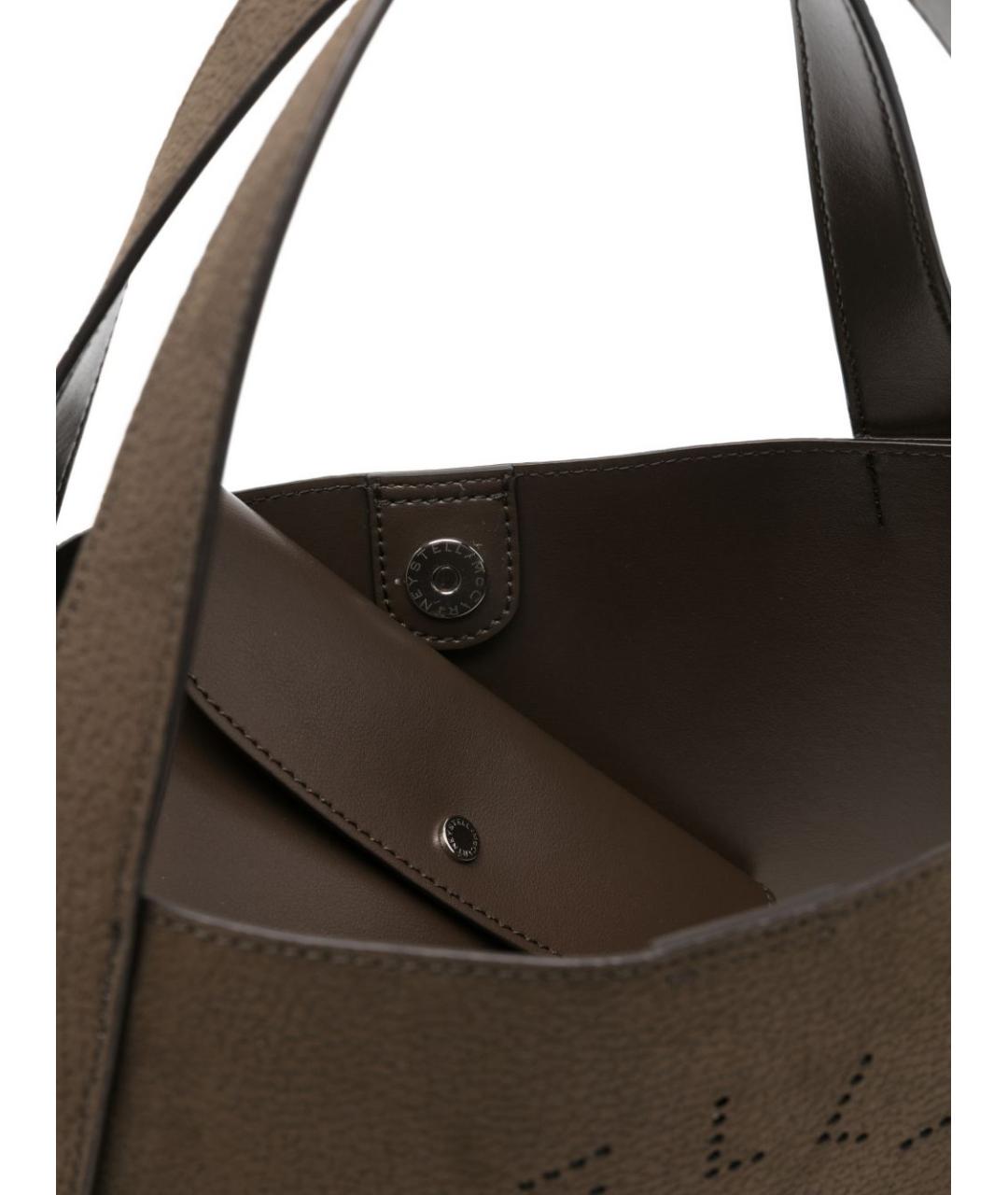 STELLA MCCARTNEY Коричневая синтетическая сумка тоут, фото 4