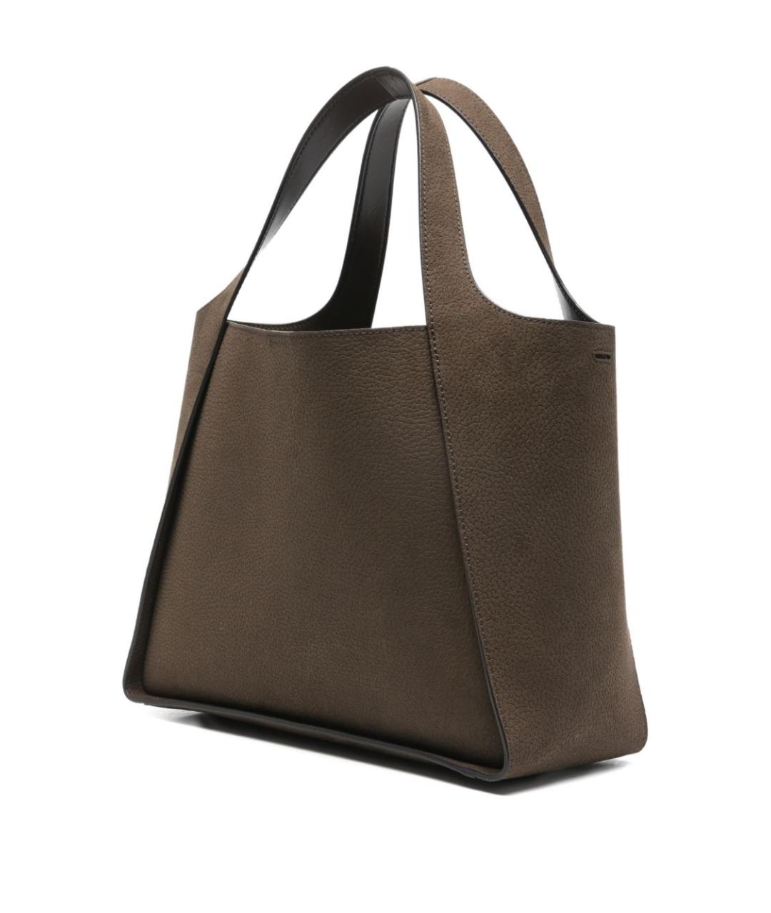 STELLA MCCARTNEY Коричневая синтетическая сумка тоут, фото 2