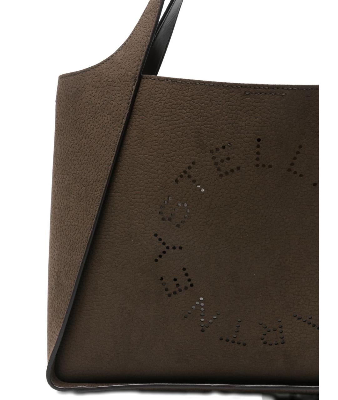 STELLA MCCARTNEY Коричневая синтетическая сумка тоут, фото 5