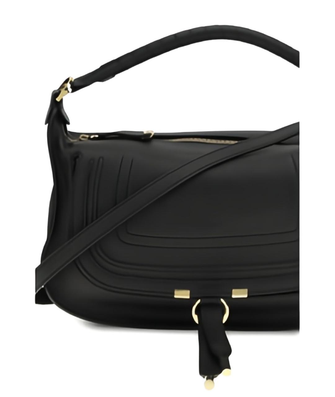 CHLOE Черная кожаная сумка через плечо, фото 2