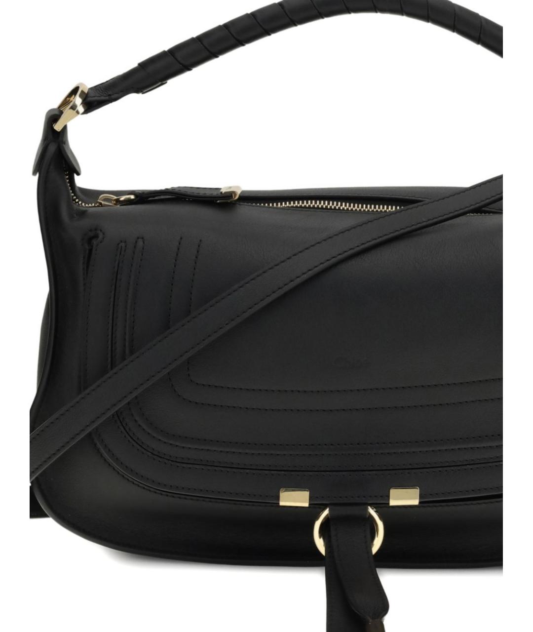 CHLOE Черная кожаная сумка через плечо, фото 5
