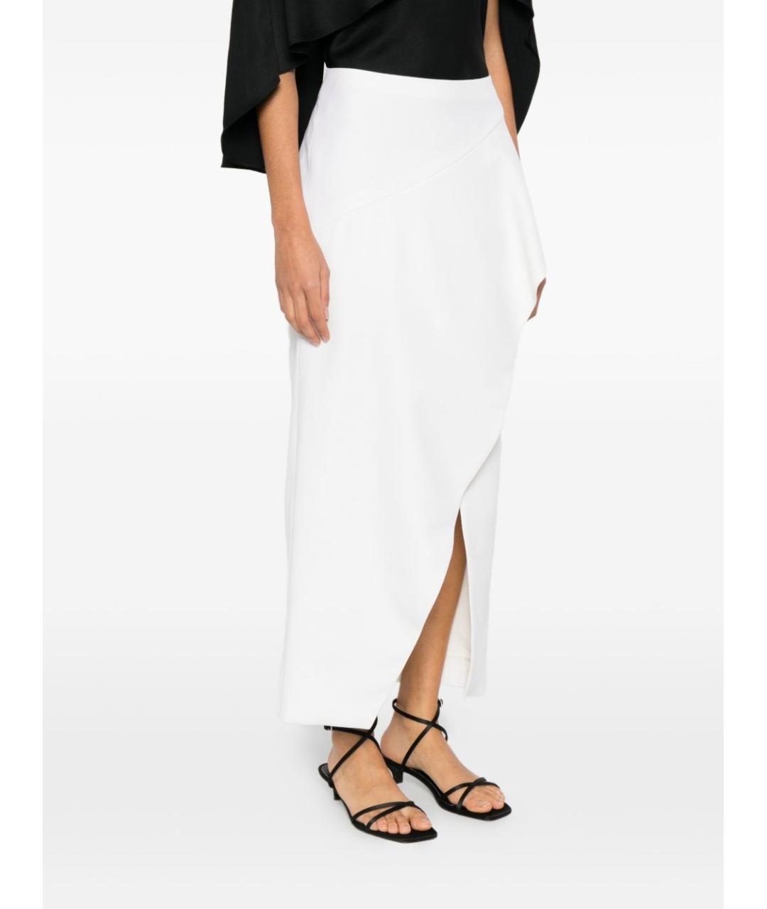 KHAITE Белая шерстяная юбка миди, фото 3