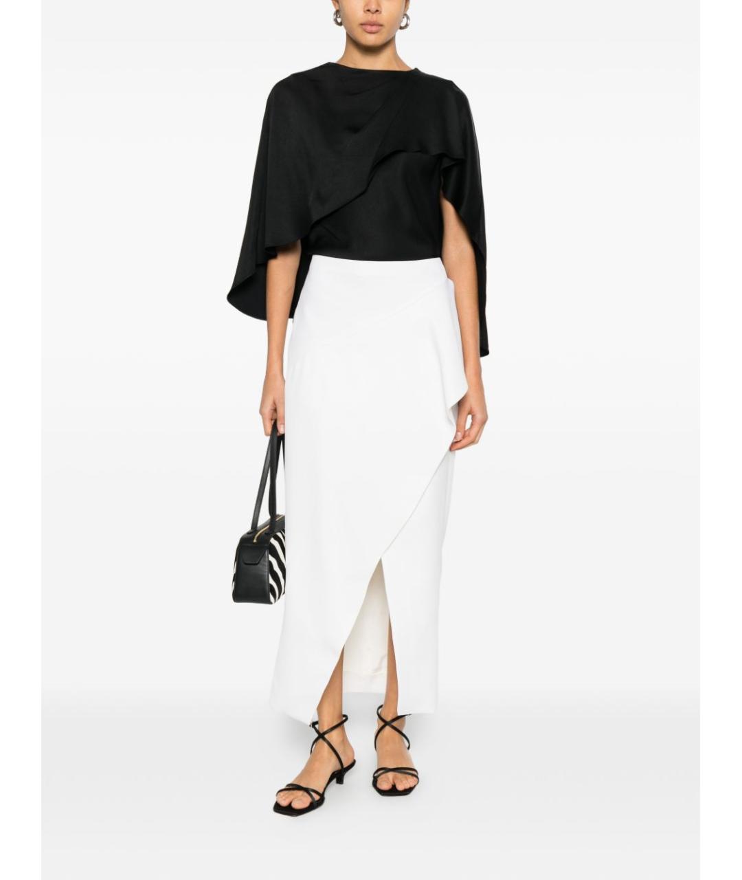 KHAITE Белая шерстяная юбка миди, фото 5