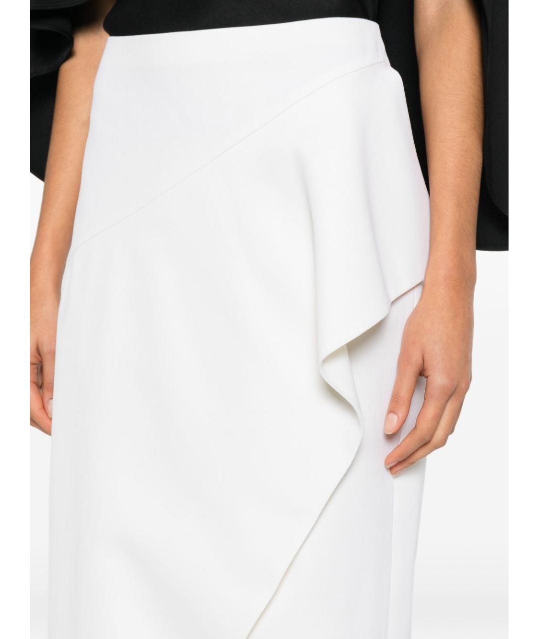 KHAITE Белая шерстяная юбка миди, фото 4
