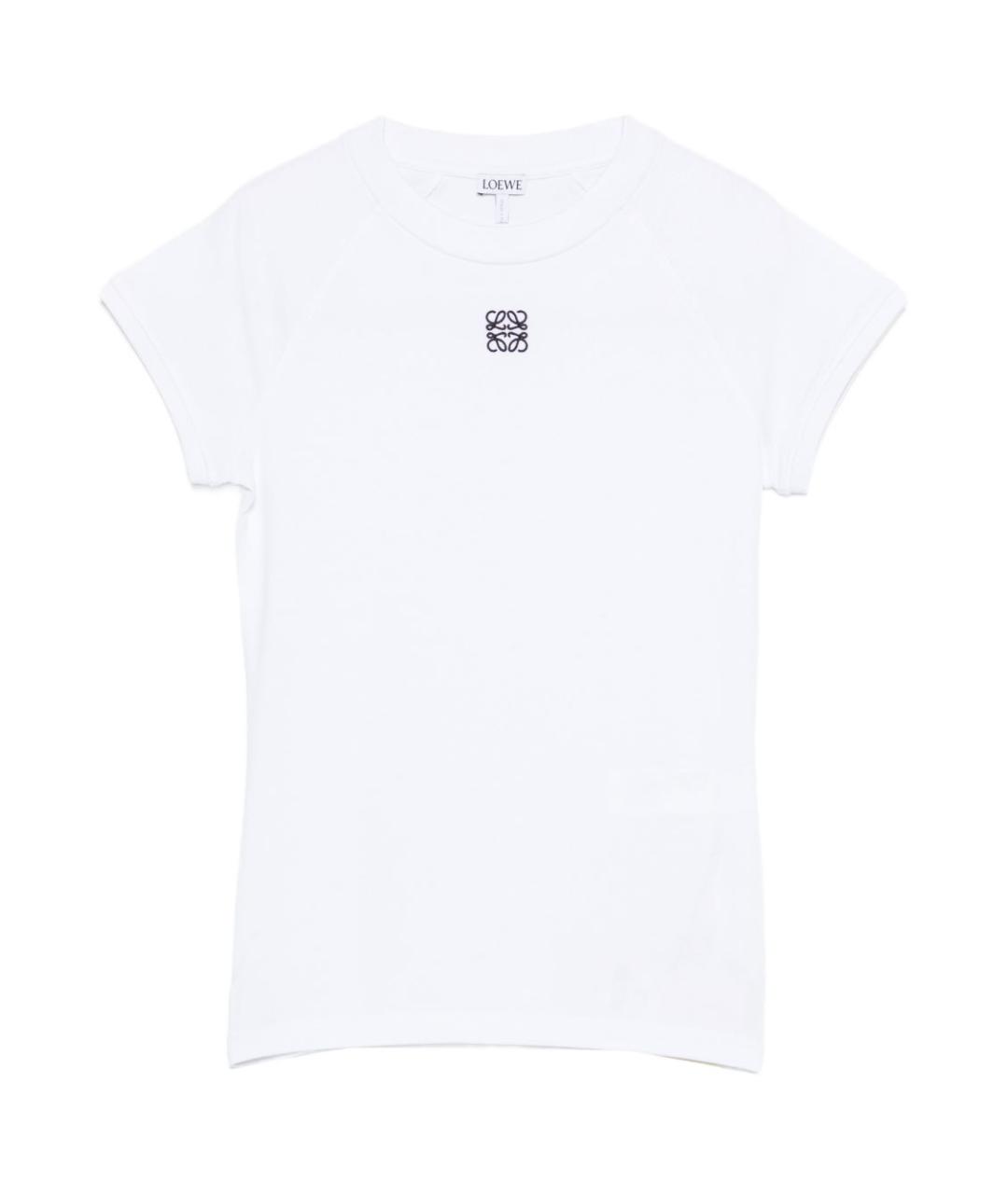 LOEWE Белая хлопковая футболка, фото 1