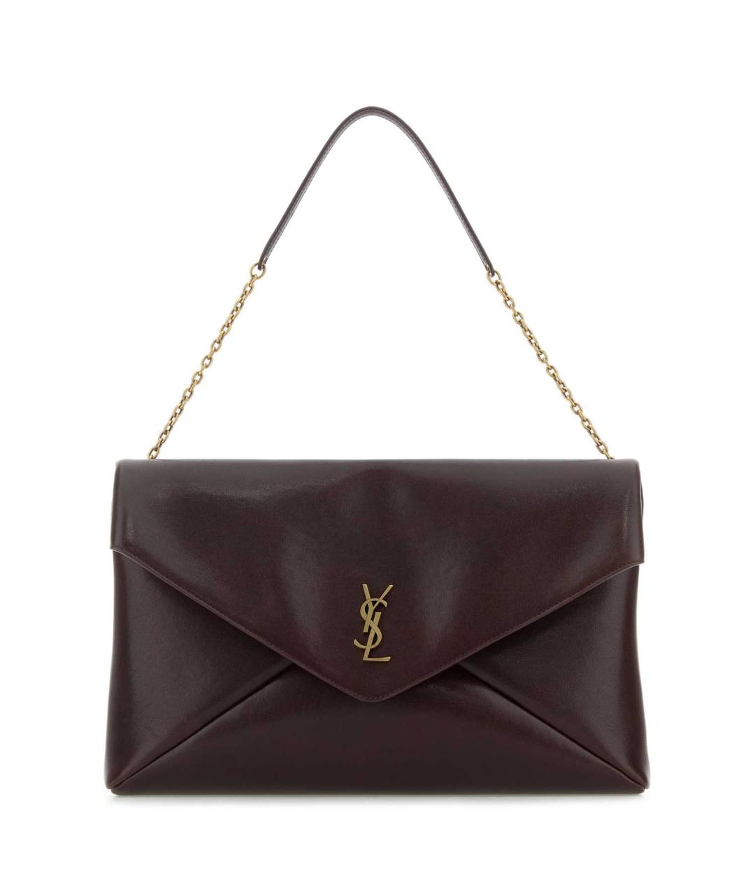 SAINT LAURENT Фиолетовая кожаная сумка через плечо, фото 1