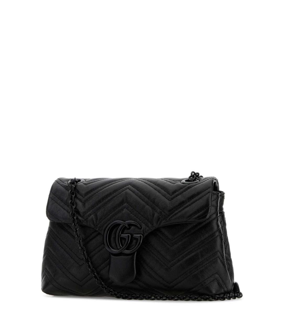 GUCCI Черная кожаная сумка через плечо, фото 2