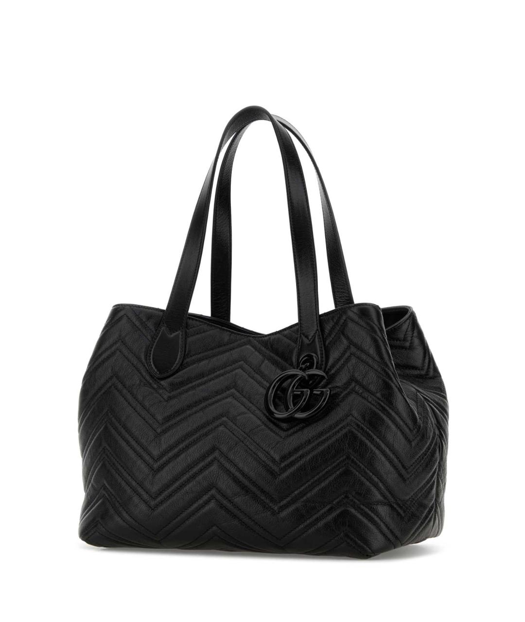 GUCCI Черная кожаная сумка тоут, фото 2