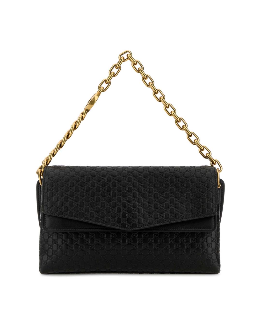 GUCCI Черная кожаная сумка через плечо, фото 1