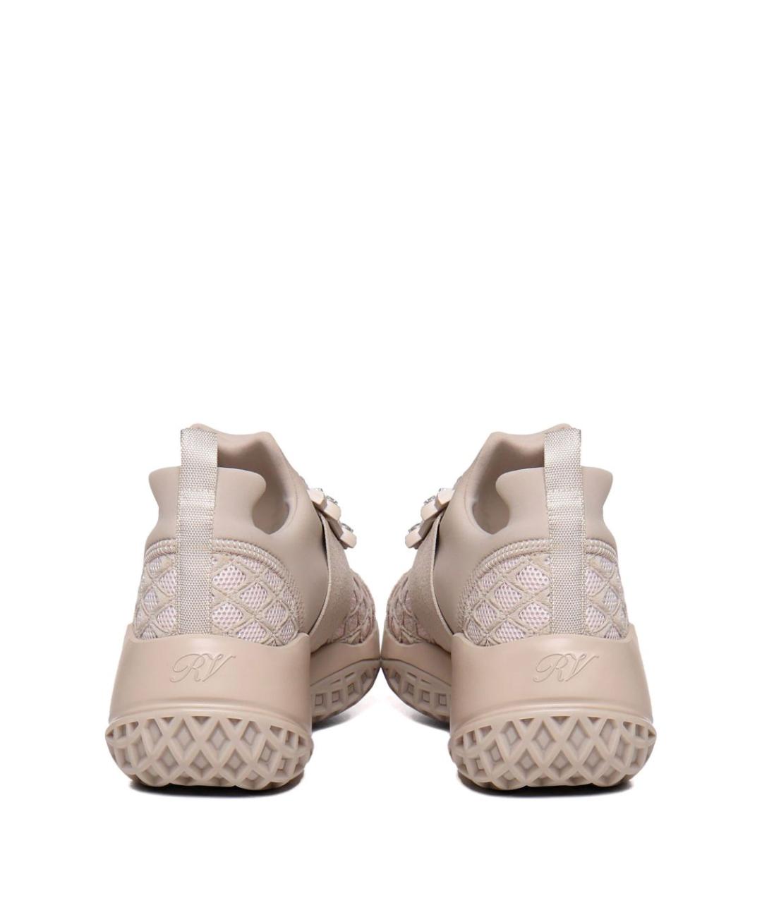 ROGER VIVIER Бежевые синтетические кроссовки, фото 2