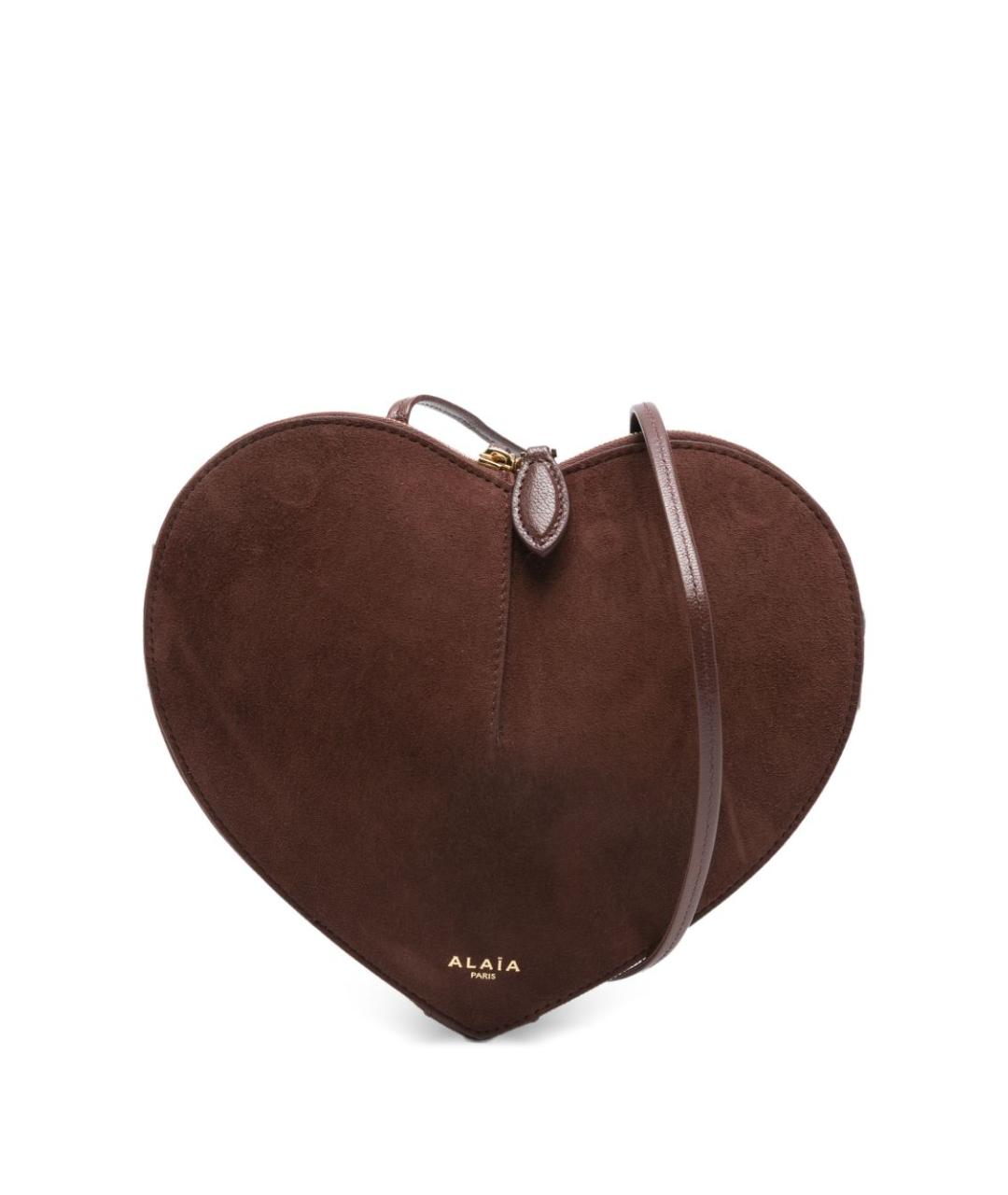 ALAIA Коричневая замшевая сумка через плечо, фото 1
