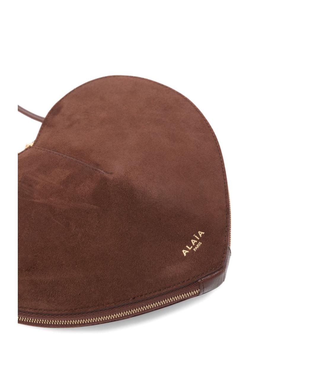 ALAIA Коричневая замшевая сумка через плечо, фото 3