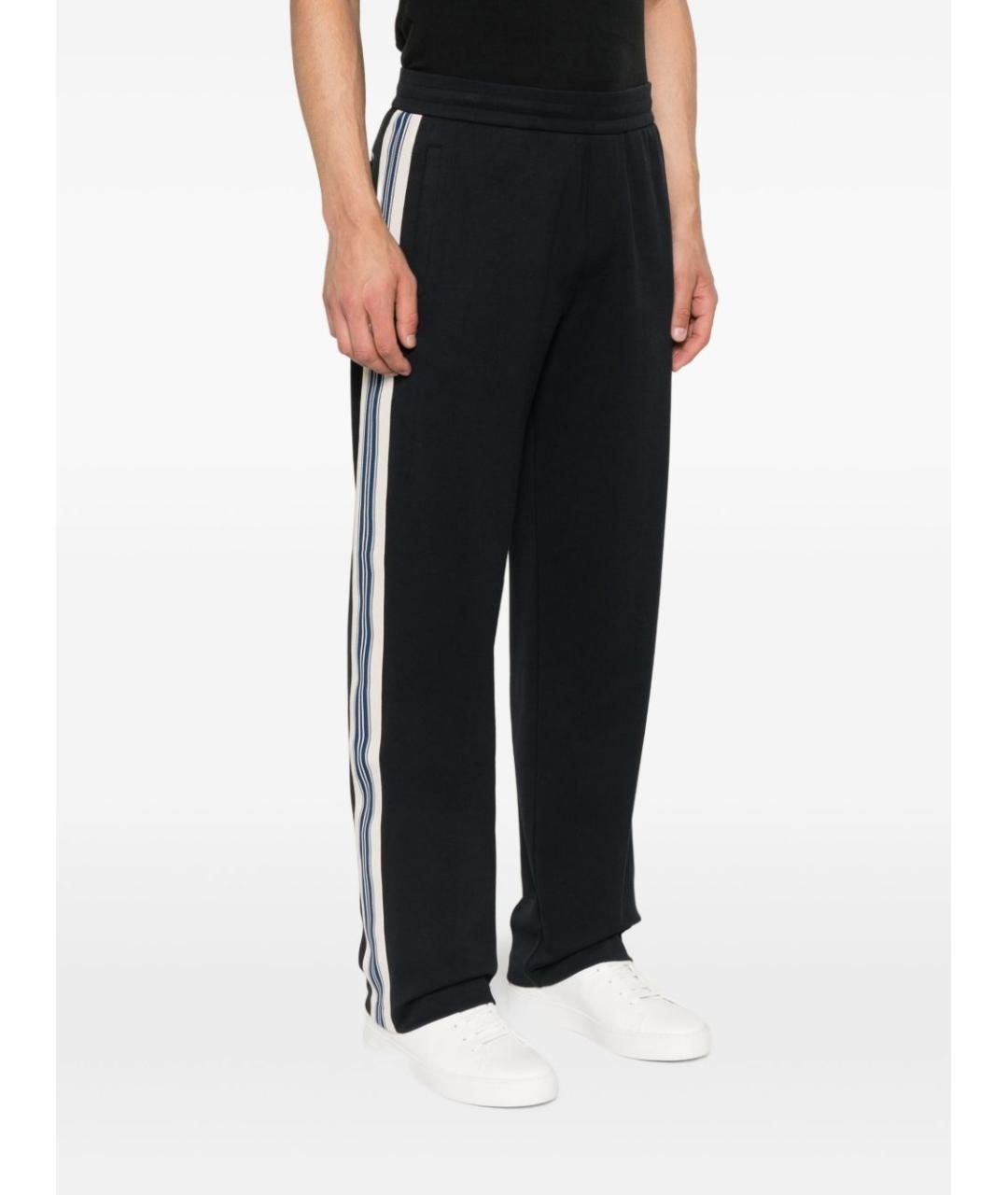 EMPORIO ARMANI Синие полиэстеровые повседневные брюки, фото 5