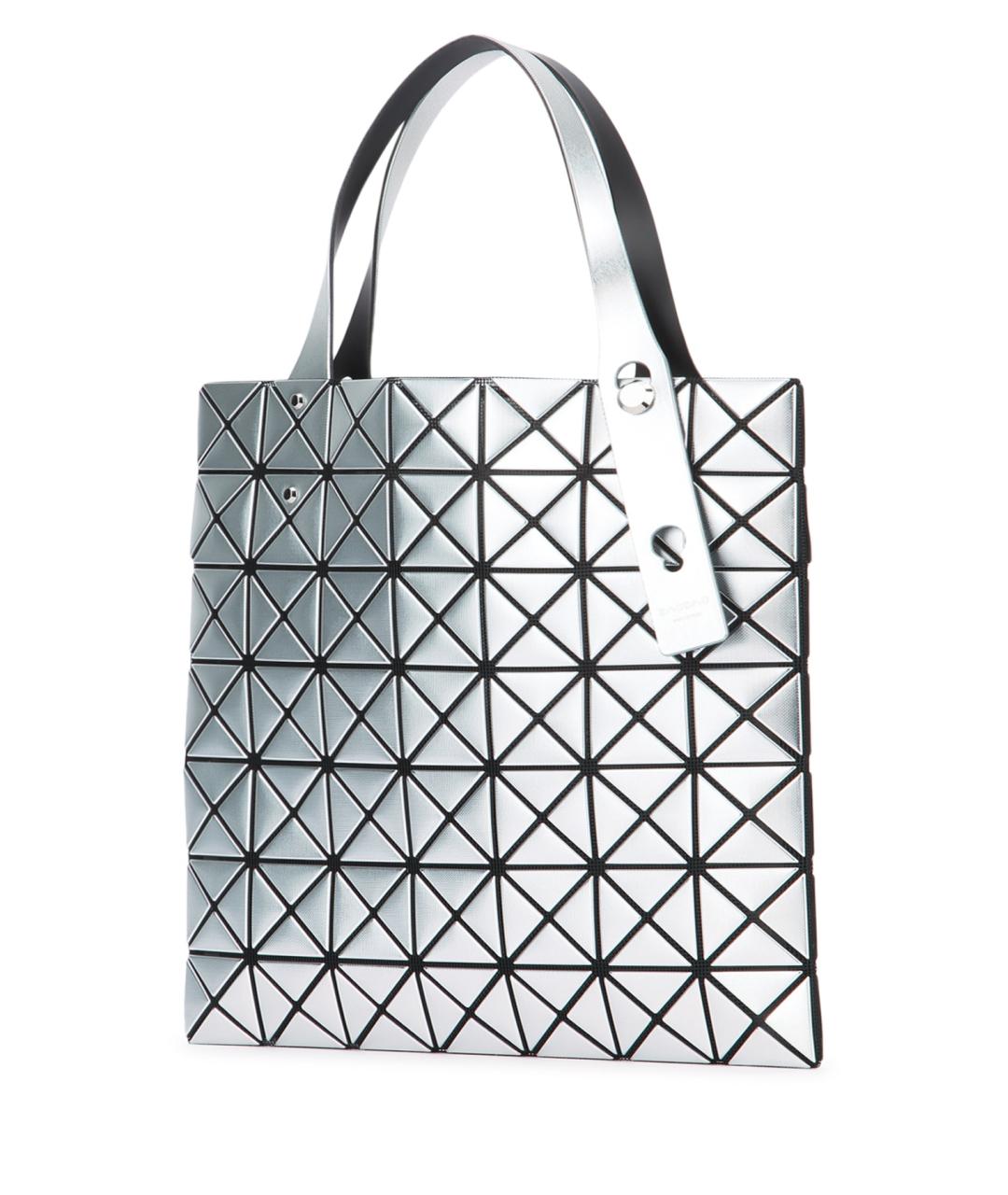 BAO BAO ISSEY MIYAKE Серебряная сумка с короткими ручками, фото 2