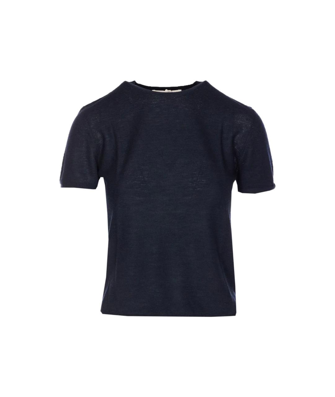 LISA YANG Синяя кашемировая футболка, фото 1