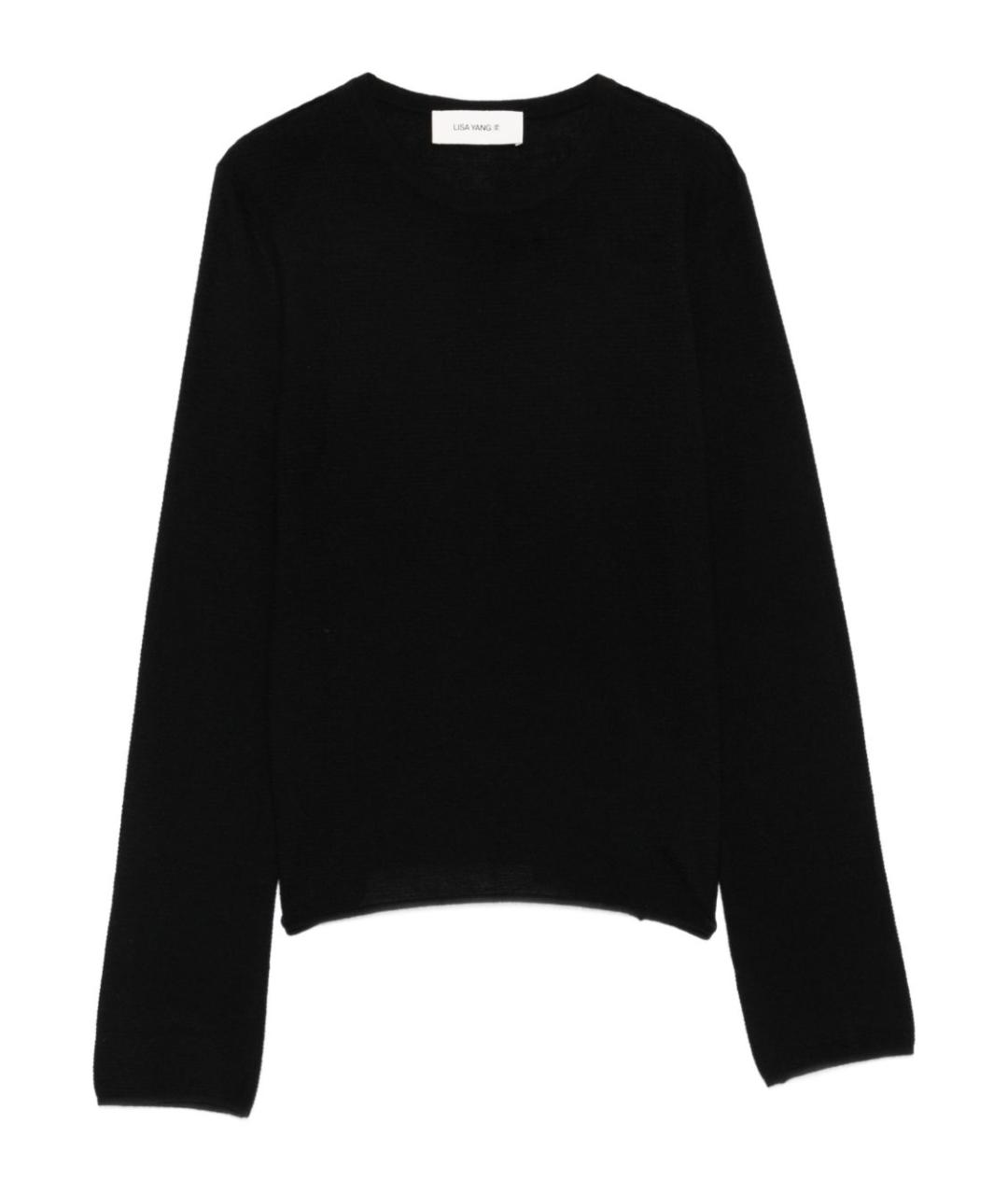 LISA YANG Черный кашемировый джемпер / свитер, фото 1