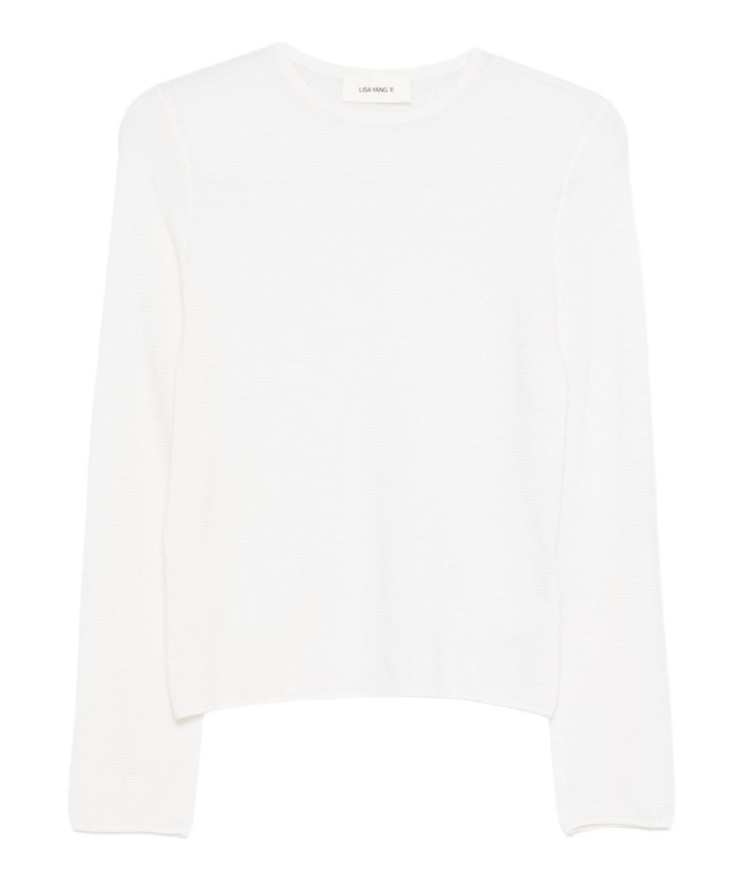 LISA YANG Белый кашемировый джемпер / свитер, фото 1