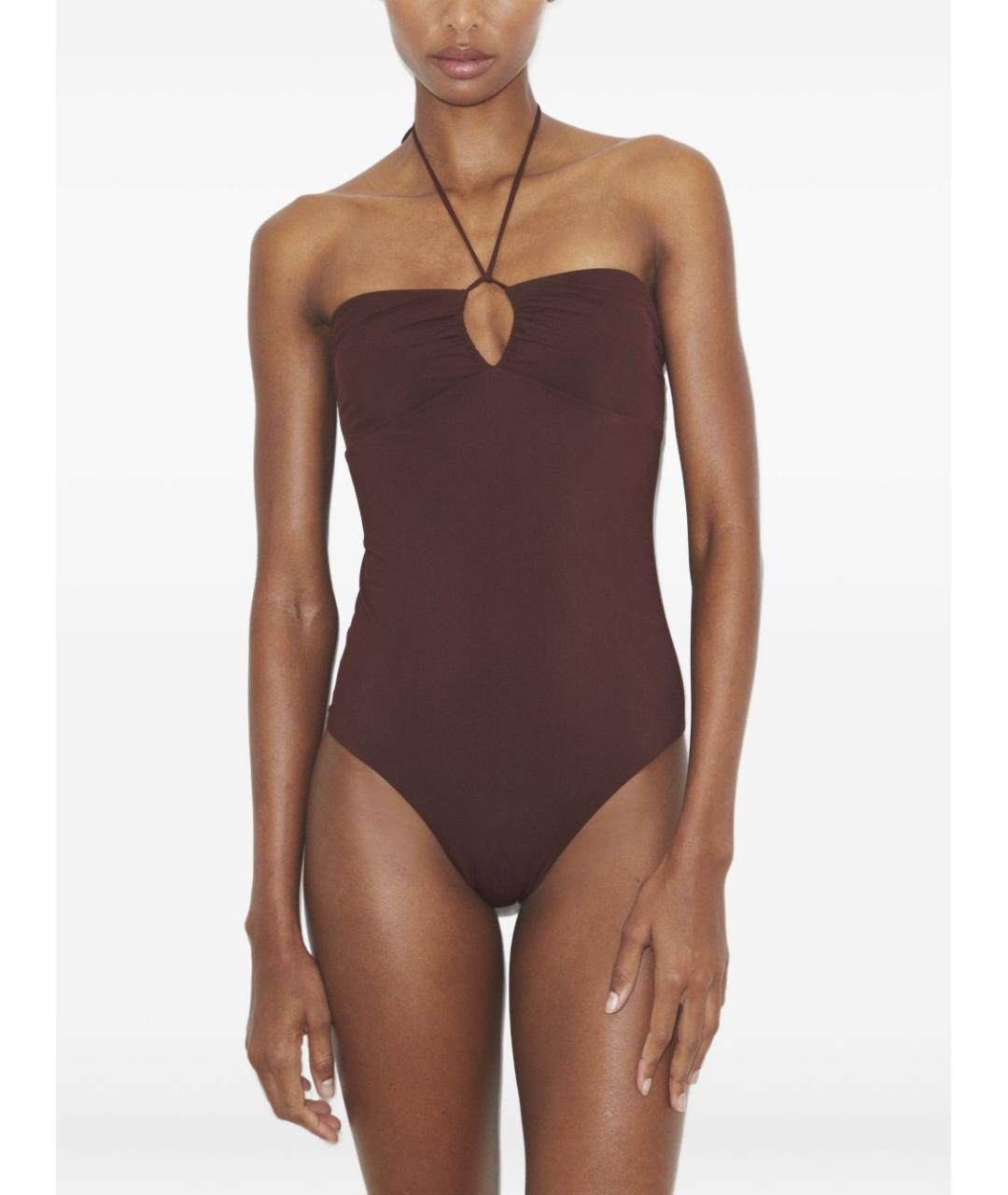 TORY BURCH Бордовый полиамидовый купальник, фото 4