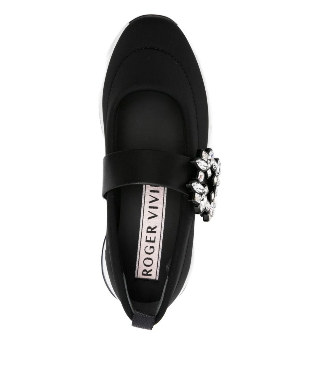 ROGER VIVIER Черные синтетические кроссовки, фото 3