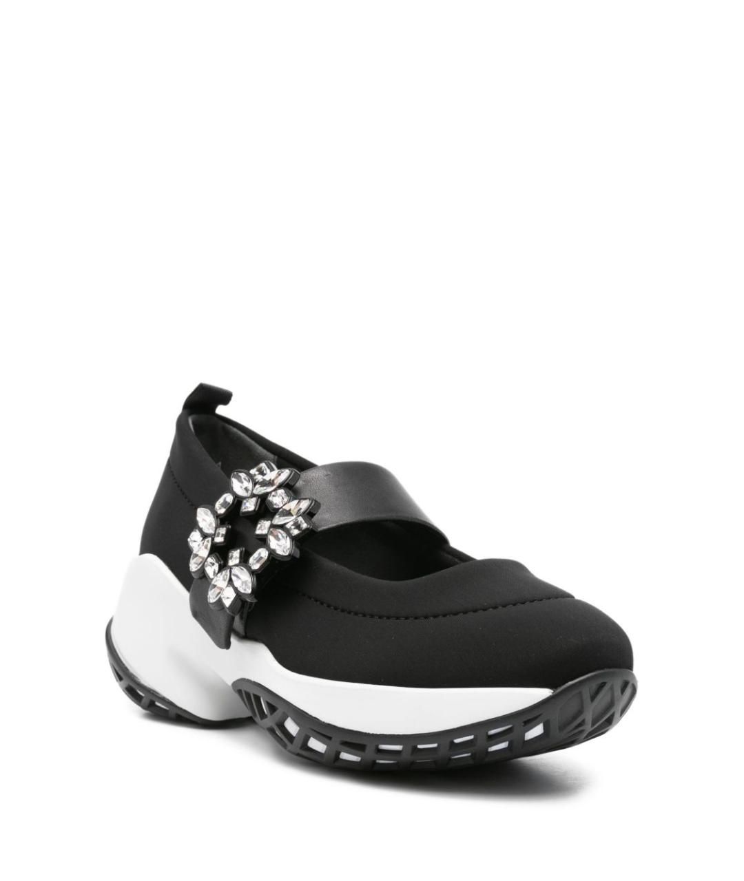 ROGER VIVIER Черные синтетические кроссовки, фото 4