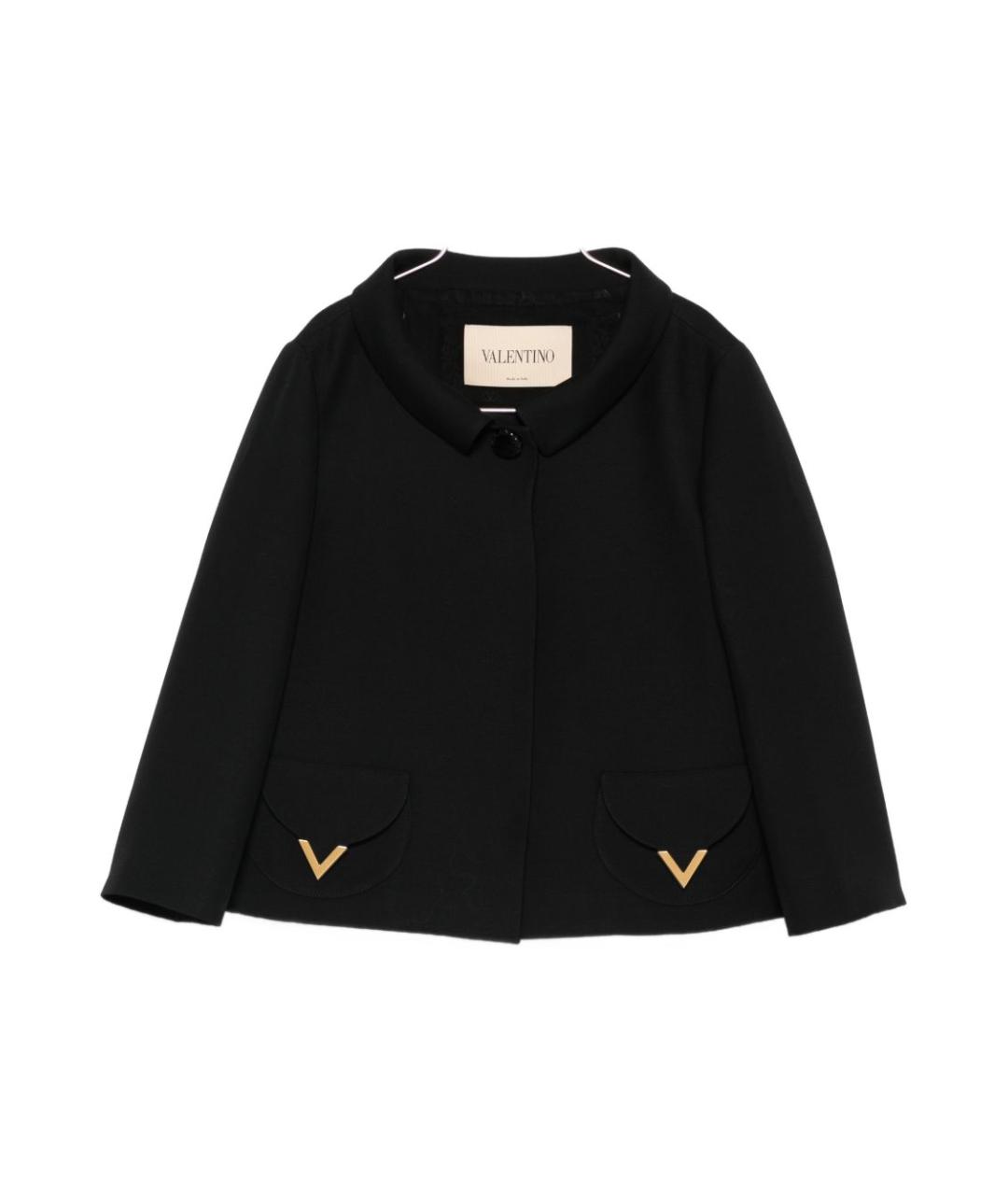 VALENTINO Черная шерстяная куртка, фото 1