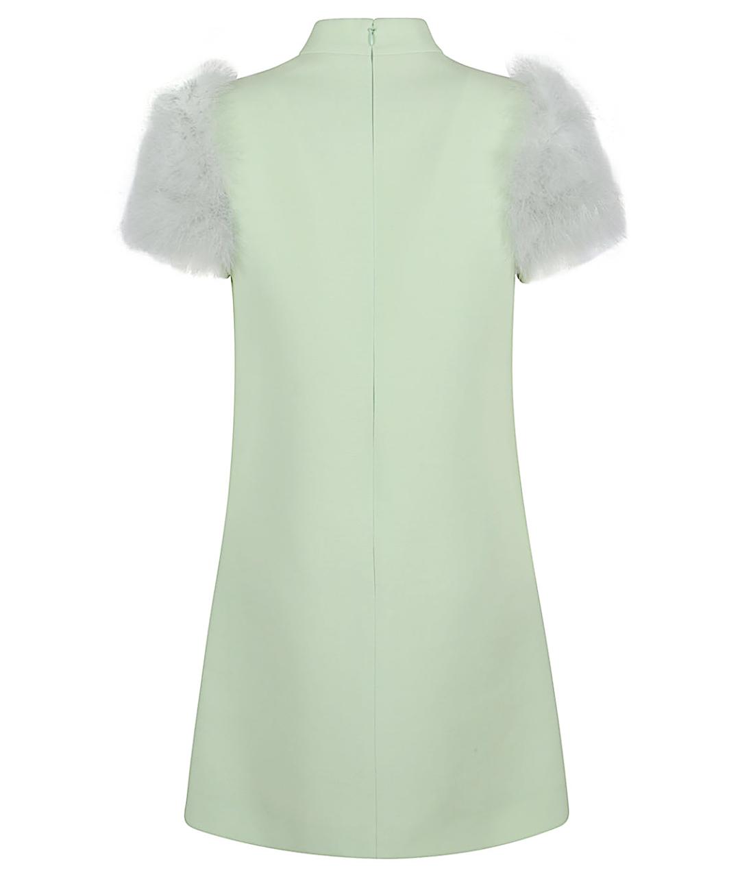 VALENTINO Зеленые шерстяное платье, фото 2