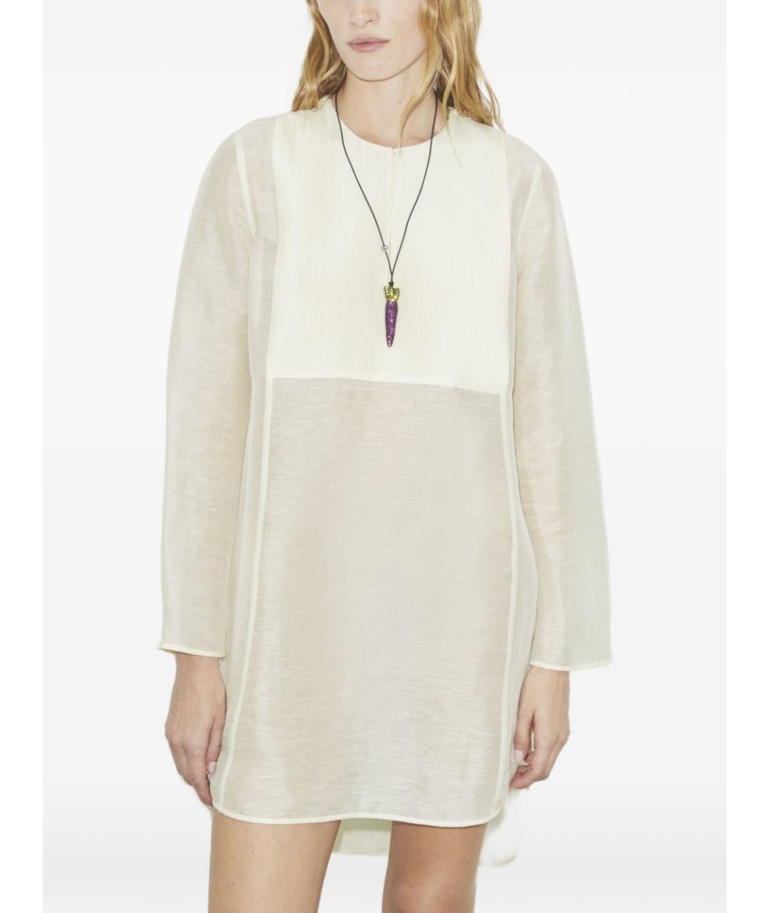 TORY BURCH Бежевое льняное платье, фото 3