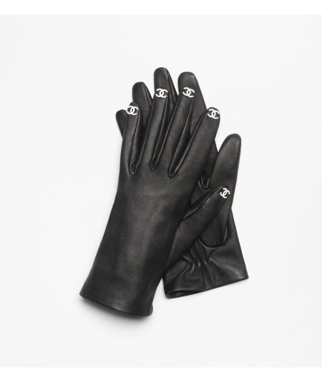 CHANEL Черные кожаные перчатки, фото 5