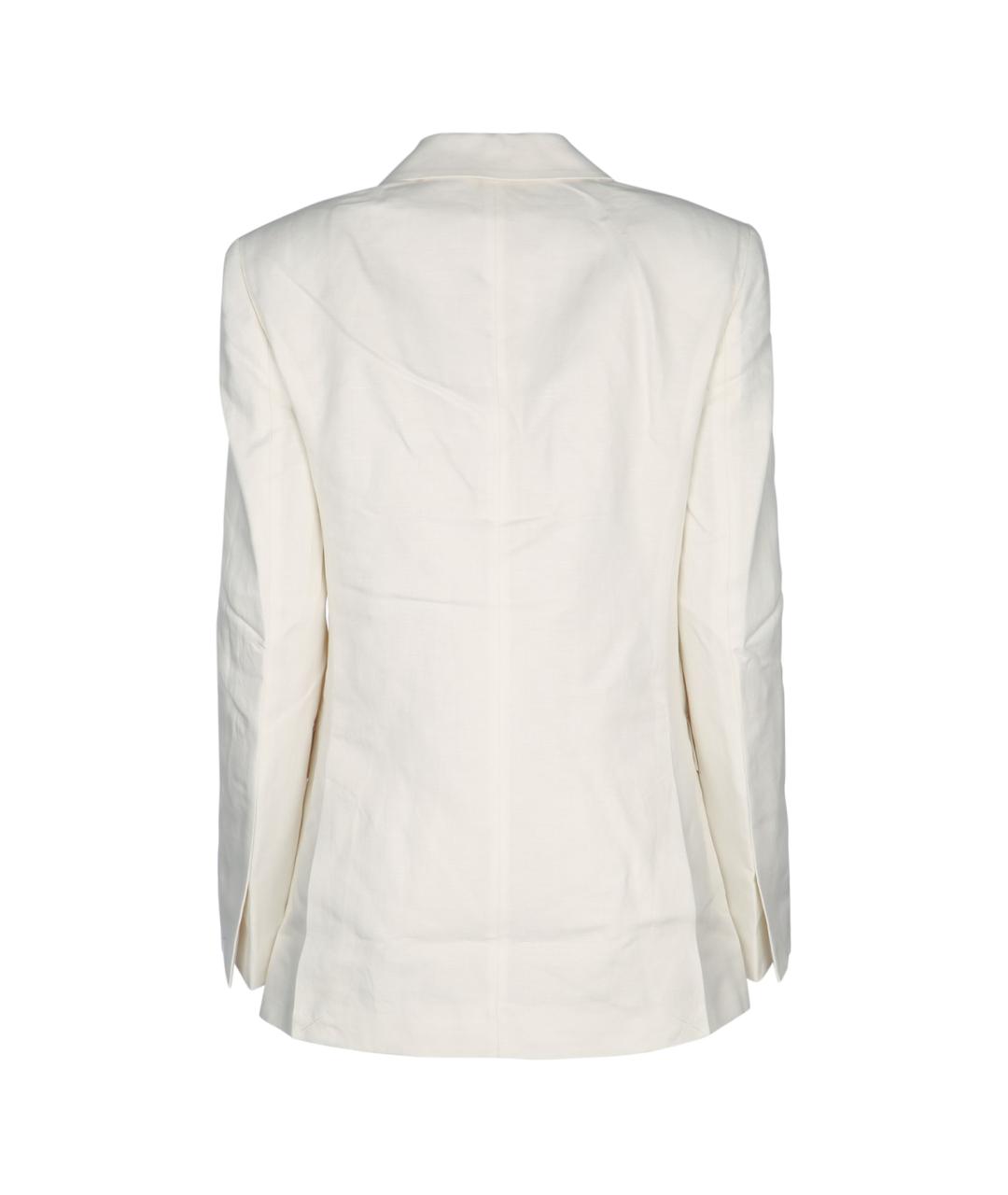 CALVIN KLEIN Белый льняной жакет/пиджак, фото 2