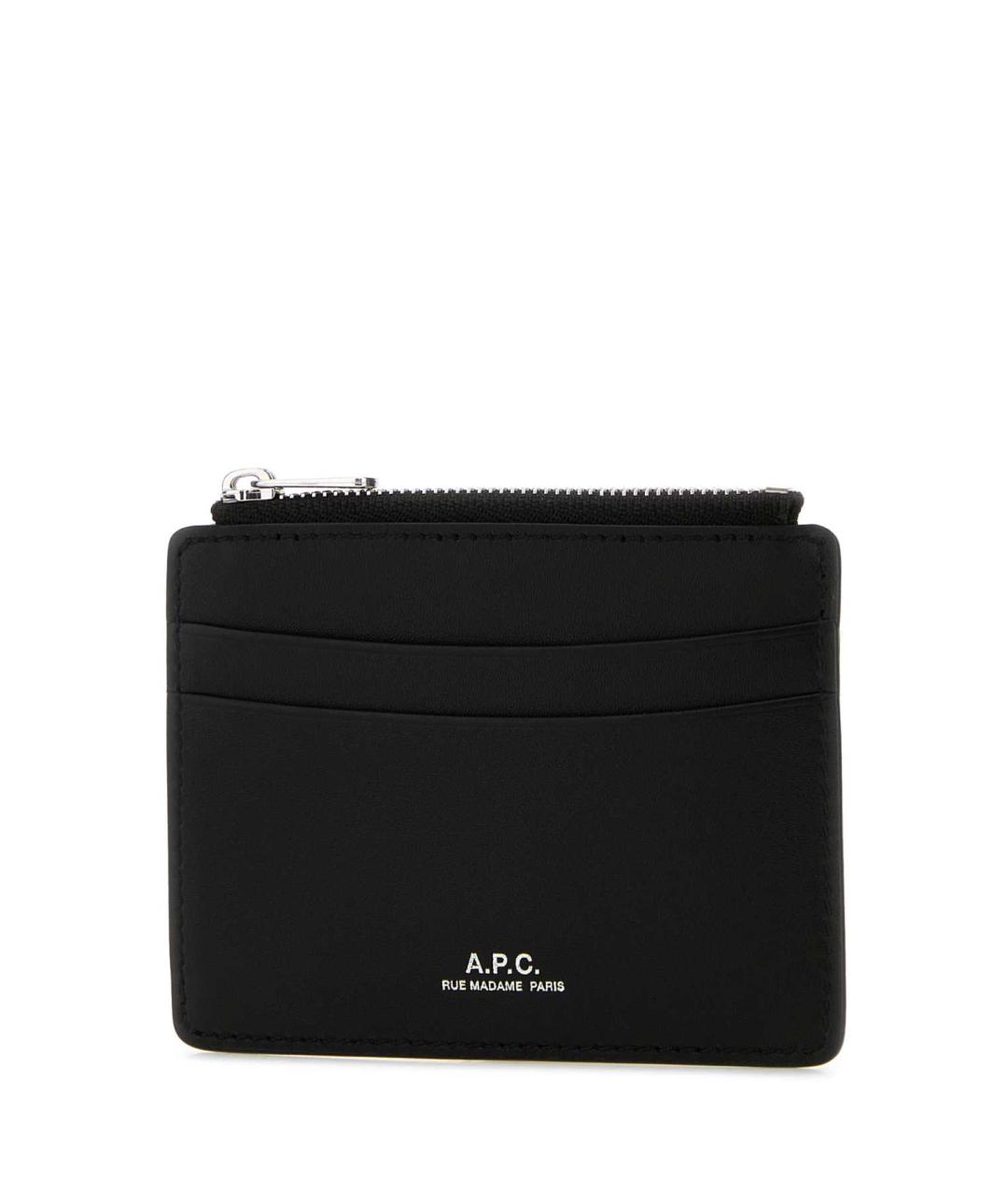 A.P.C. Черный кожаный кошелек, фото 2