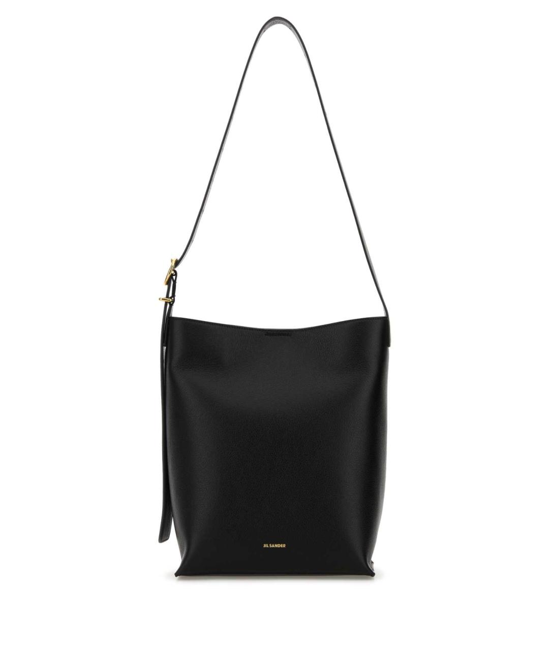 JIL SANDER Черная кожаная сумка через плечо, фото 1
