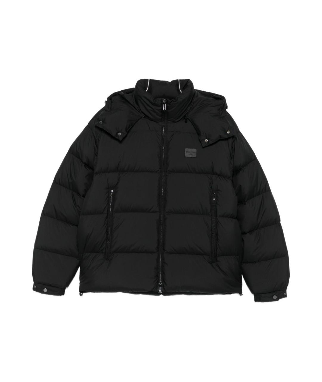 EMPORIO ARMANI Черный полиамидовый пуховик, фото 1