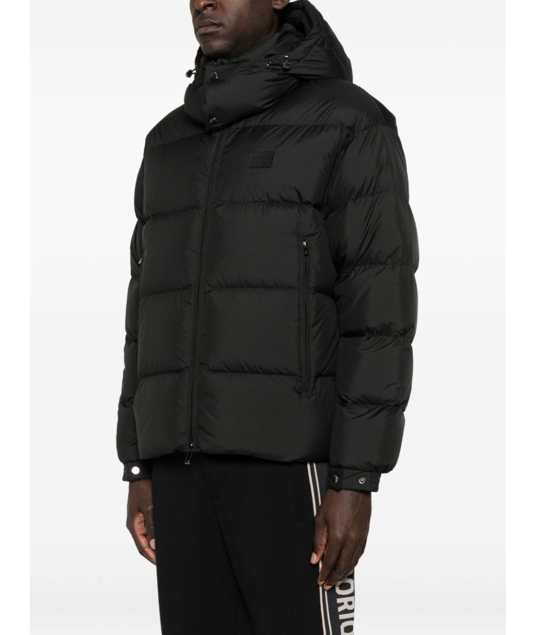 EMPORIO ARMANI Черный полиамидовый пуховик, фото 3