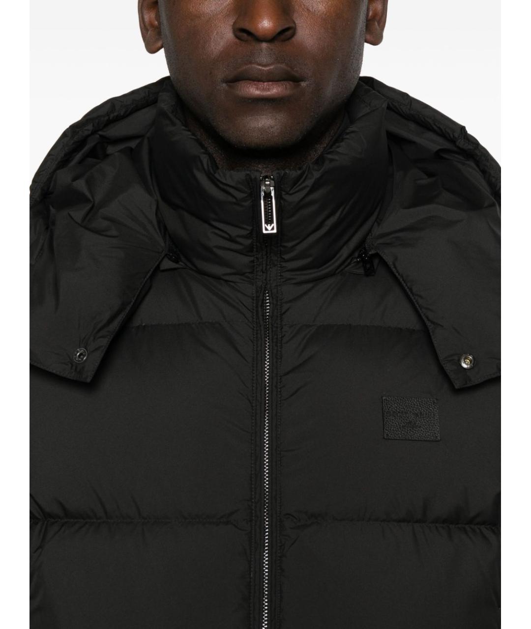 EMPORIO ARMANI Черный полиамидовый пуховик, фото 4