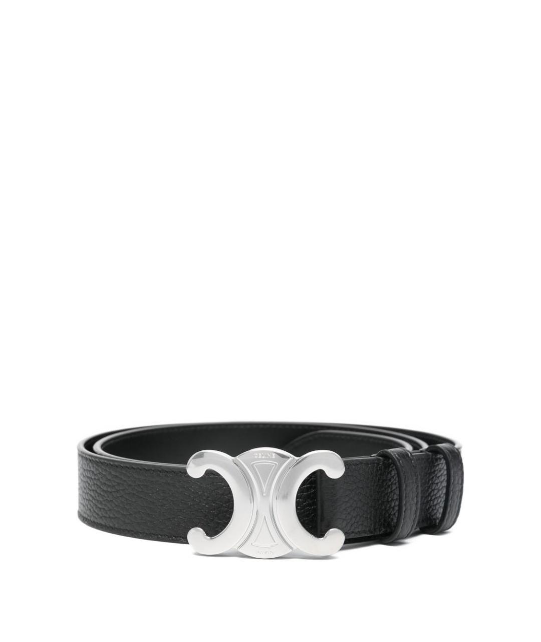 CELINE Черный кожаный ремень, фото 1