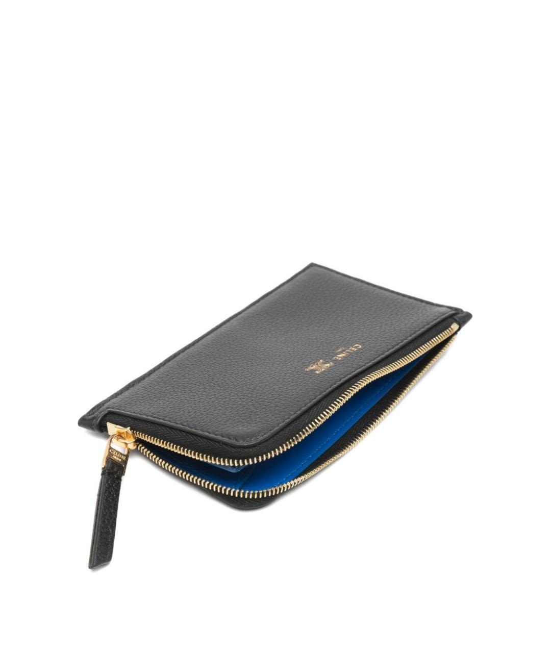 CELINE Черный кожаный кошелек, фото 2