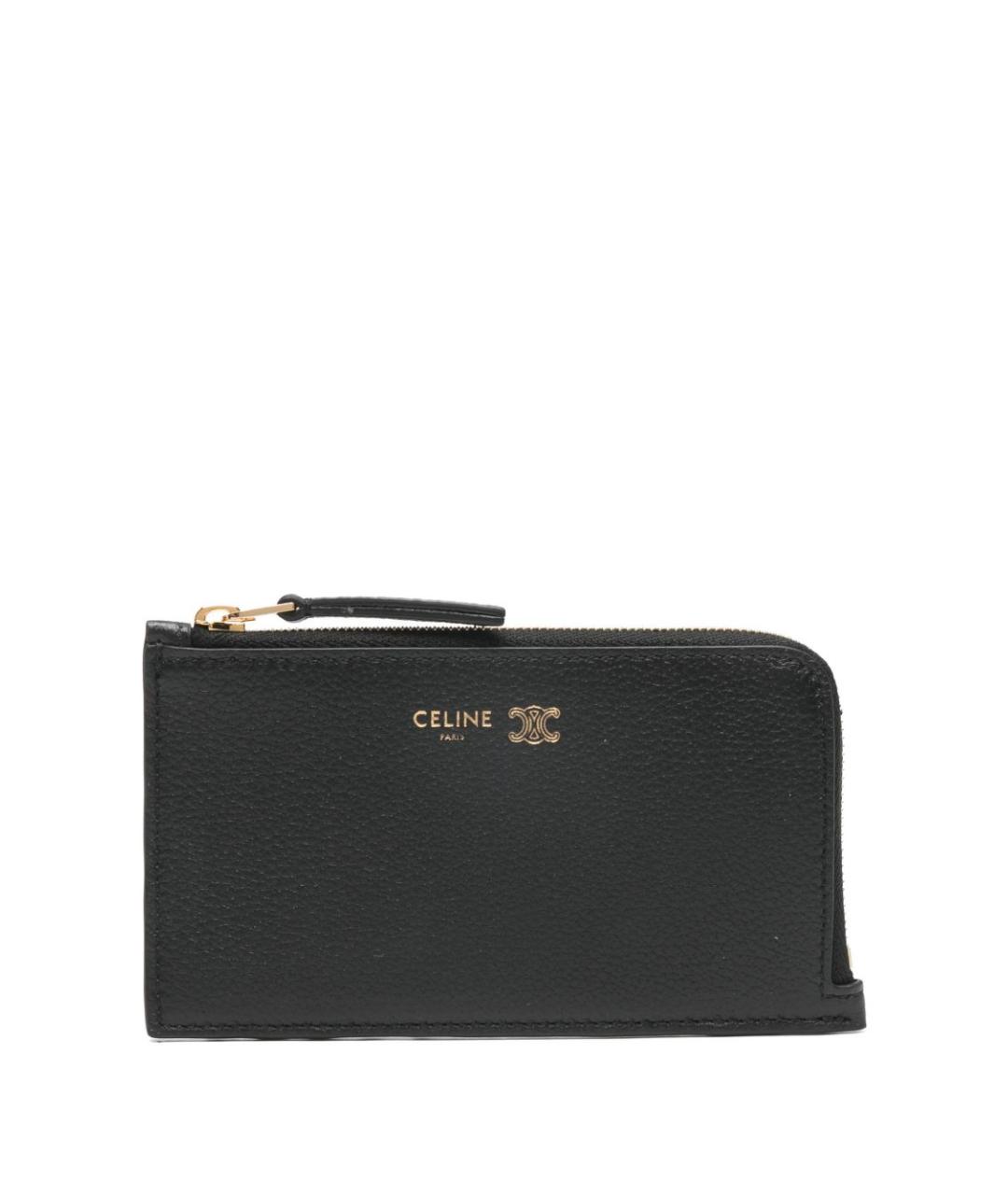 CELINE Черный кожаный кошелек, фото 1