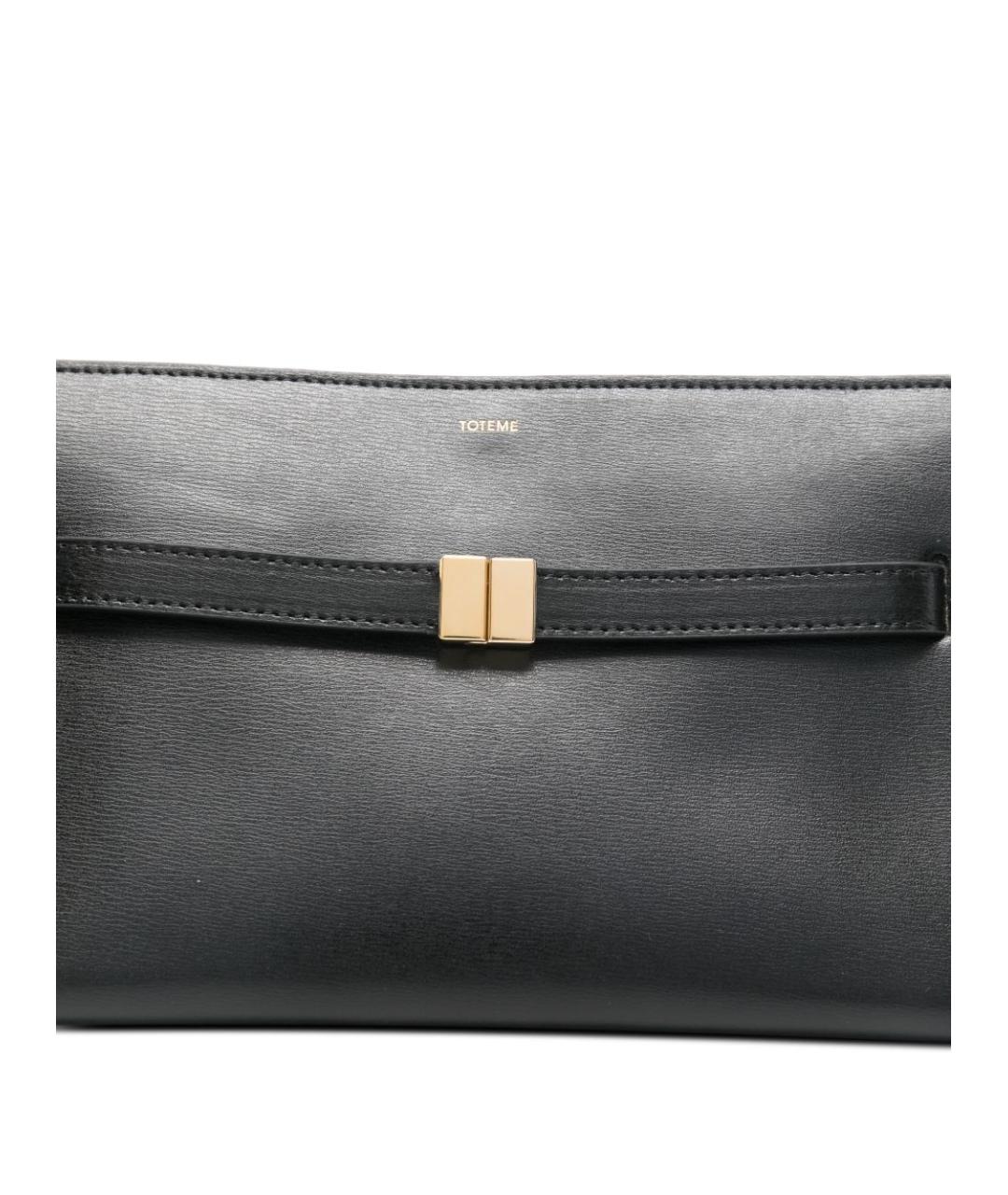 TOTEME Черная кожаная сумка через плечо, фото 5