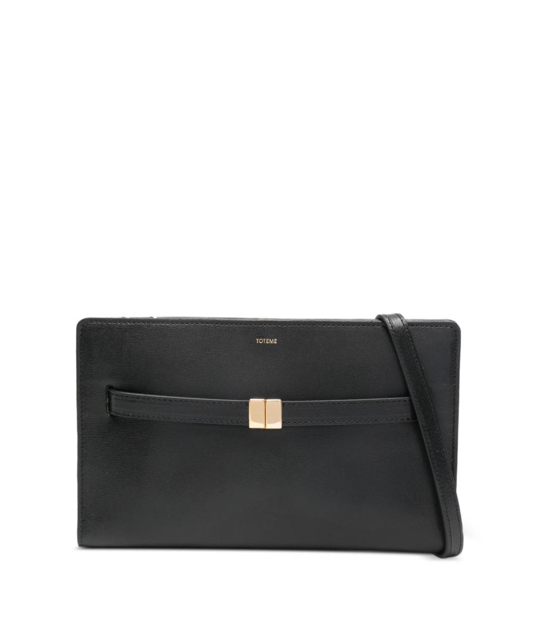 TOTEME Черная кожаная сумка через плечо, фото 1