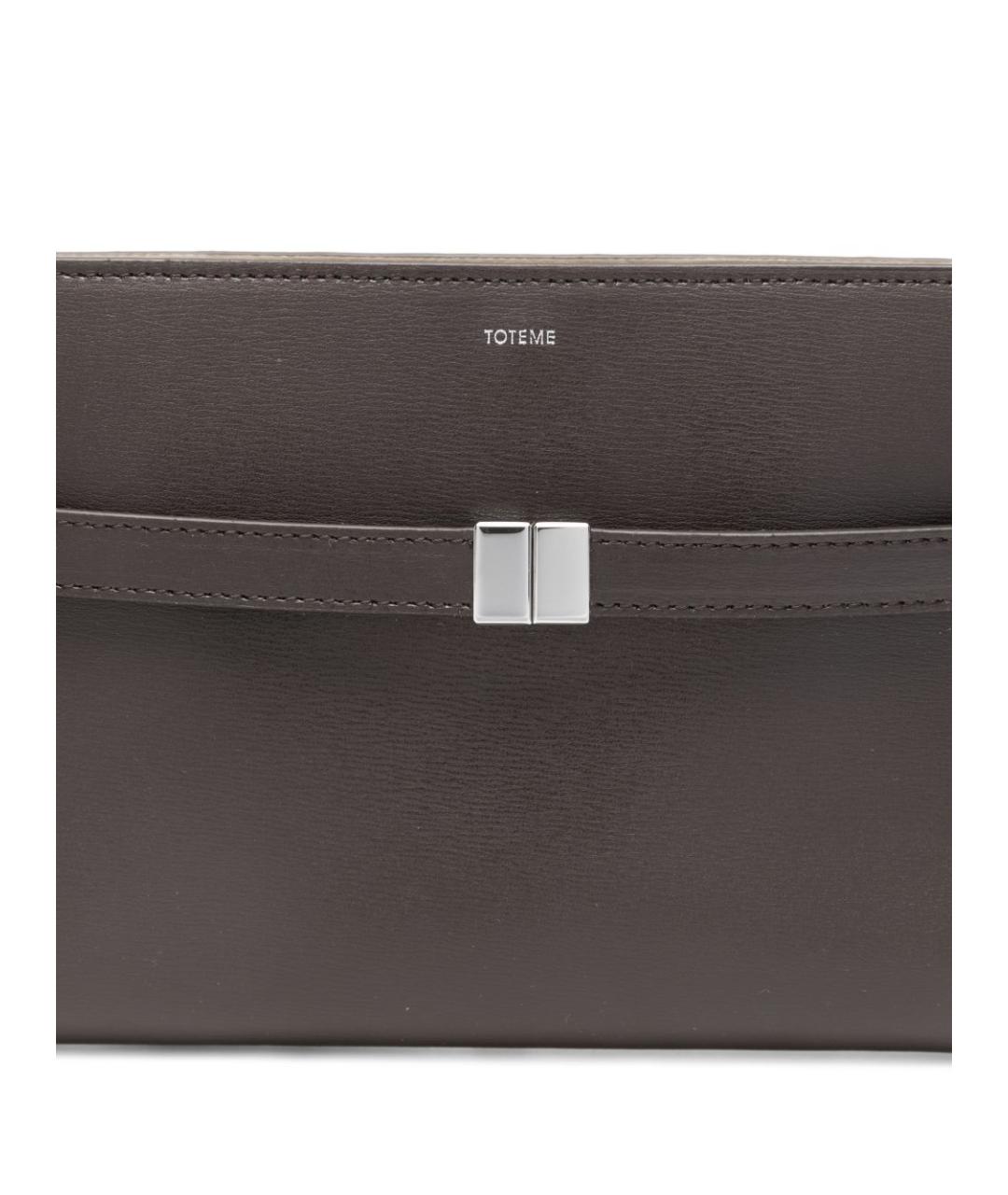TOTEME Коричневая кожаная сумка через плечо, фото 5
